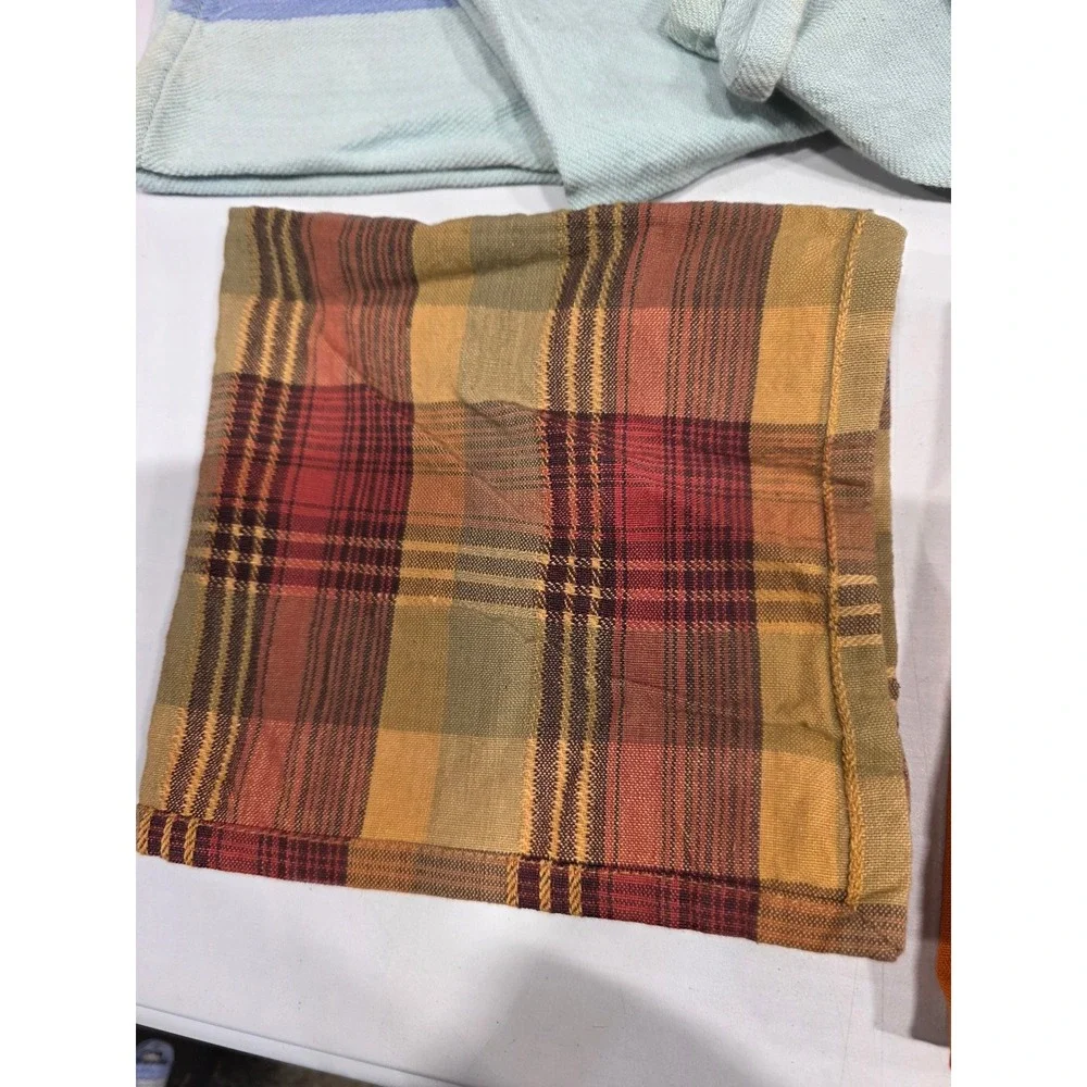 Table Linens Bundle: Orange Linen Tablecloth‎ Napkins Mixed Sets